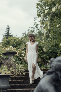 vestido de novia dos piezas